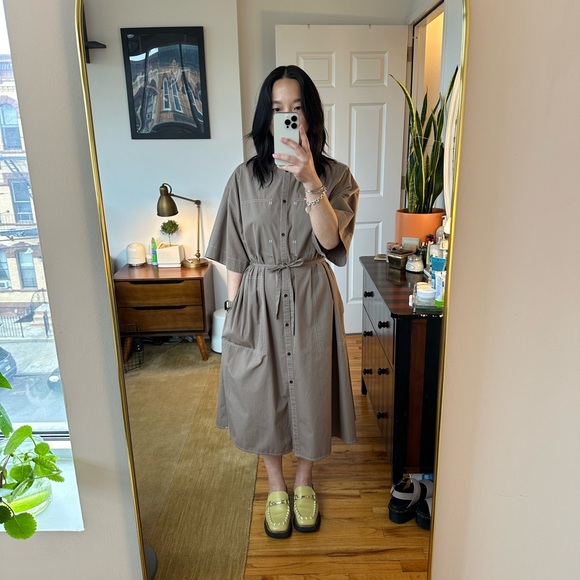 the frankie shop • poplin midi dress - Picture 2 of 14